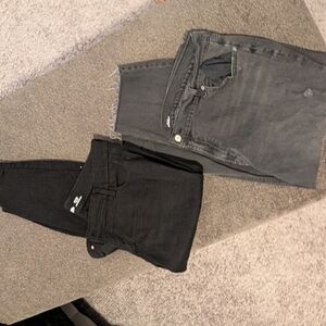 Old Navy Women's Straight Leg Jeans in Black and Charcoal Gray